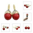 thumbnail image 2 of Pair of Wooden Large Maracas Rumba Shakers Rattles Sand Hammer Percussion Instrument Musical Toy for Kid Children Party Games, 2 of 6
