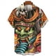 thumbnail image 2 of Camiseta de hombre con estampado de monstruo mítico en 3D, camisetas con cara de terror, camisetas vintage de verano para hombre, ropa informal hawaiana holgada de gran tamaño para hombre, 2 of 4