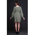 thumbnail image 3 of Bimba Robe Midi Boutonnée à Motif Feuilles Grises et Canard Colvert pour Femmes, Tunique d'Été Décontractée-TTTG, 3 of 7