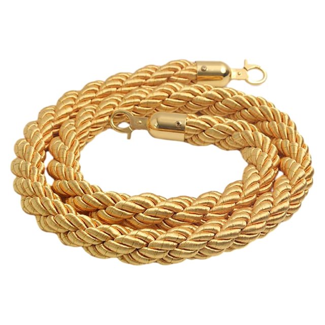 Matsuzay Cuerda de control de multitudes liviana y fácil de transportar de tela para una gestión de multitudes conveniente y portátil Cadenas y protecciones para puertas de seguridad amarillo W05-3