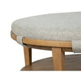 thumbnail image 4 of Magnussen Home Lindon Belgian Wheat Grey Round Cocktail Table With Casters, 4 of 5