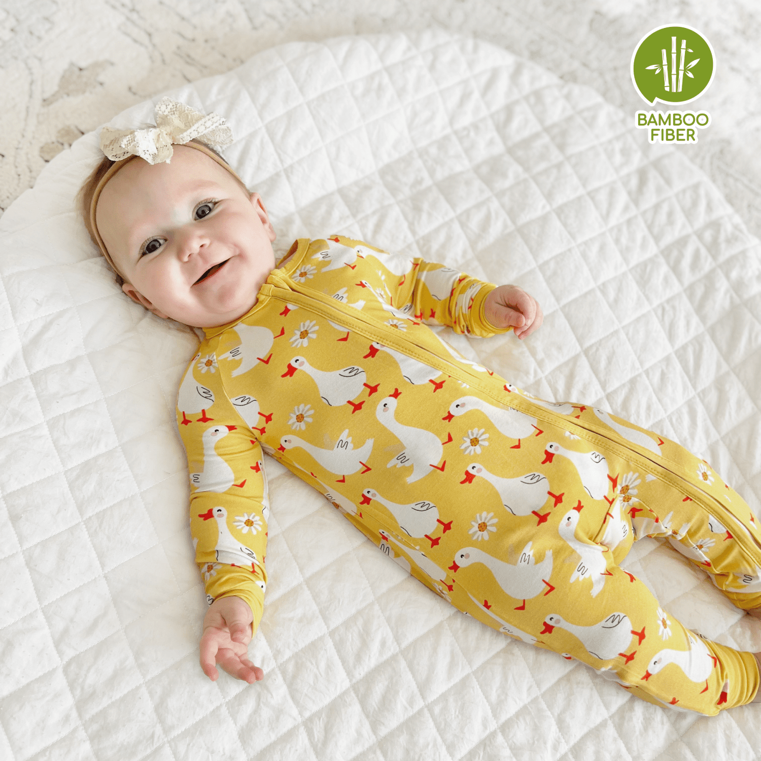 PatPat Baby Girl Clothes Unisex Viscose from Bamboo Footless Zip Sleepwear Long Sleeve Snug Fit Baby Pajamas for Newborn Infant Boys Girls Baby Gifts Sleeper 2Pack,3-6 Months