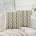 thumbnail image 4 of Juego de 2 fundas de almohada decorativas bohemias oxidadas de 18 x 18 pulgadas para sofá cama, decoración estética moderna y orgánica para habitación de otoño, 4 of 5