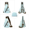 thumbnail image 2 of KL928 Vintage Canvas Sling Backpack – Lightweight Portable Crossbody Bag with Multiple Compartments,Light Blue, 2 of 6