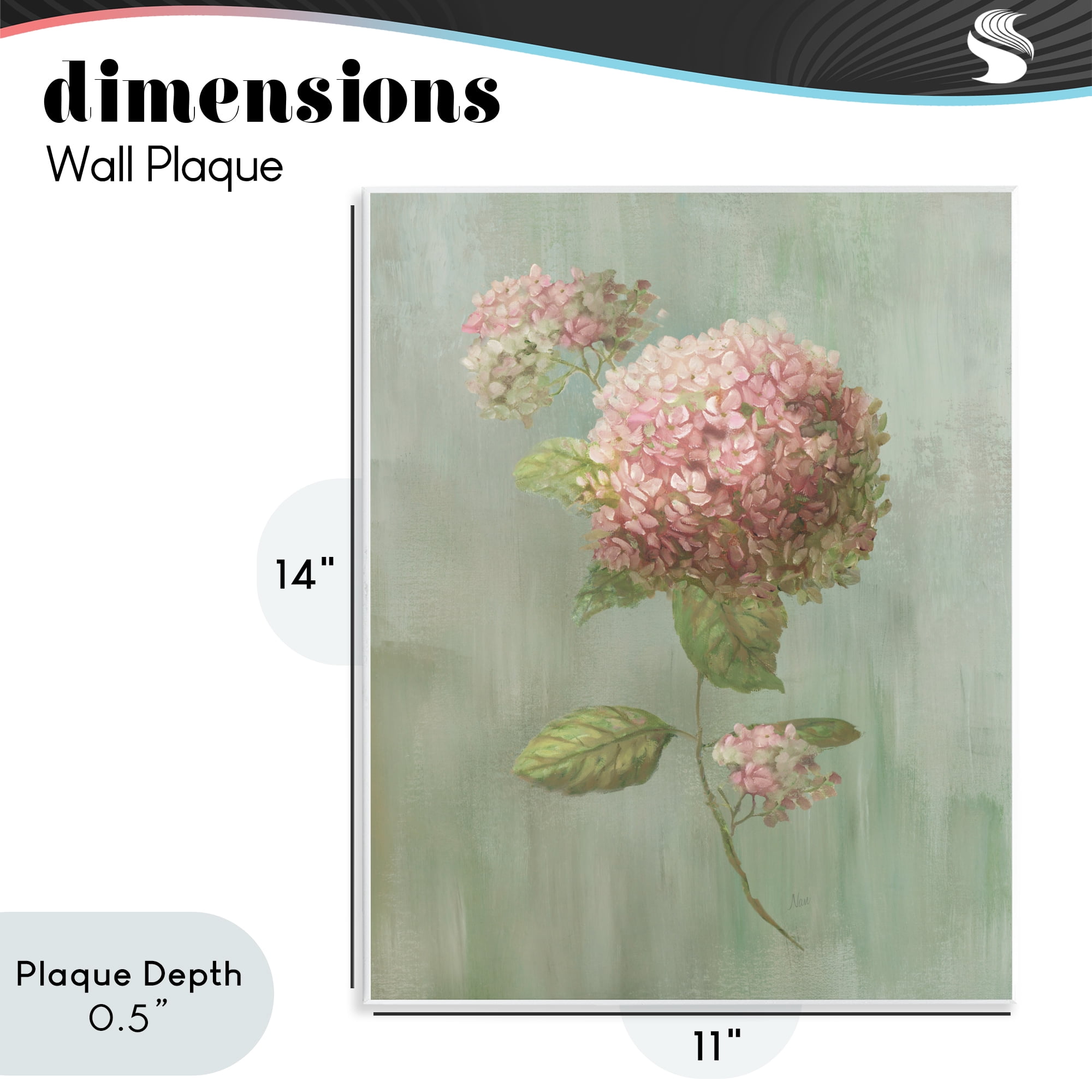 Stupell Industries Single Hydrangea Bushel Wall Plaque Art, design by Nan