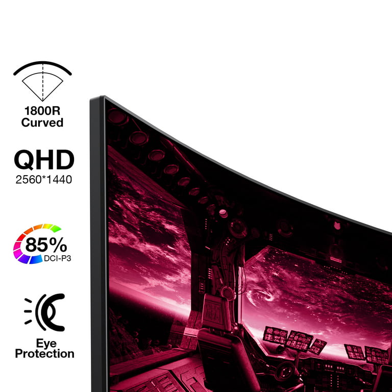 Buy Koorui 27 Inch QHD Gaming Monitor 144 Hz, 1Ms, DCI-P3 90% Color Gamut,  Freesync, Ultra Slim Frame, Vesa Mountable (2560X1440, HDMI, Displayport)  Black Online - Shop Electronics & Appliances on Carrefour UAE