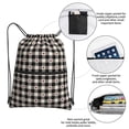 thumbnail image 3 of Naloa Black Plaid Heart Drawstring Backpack String Bag Cinch Water Resistant for Gym Shopping Sport Yoga, 3 of 6