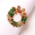1pc Christmas Napkin Ring Holders Xmas Table Decoration For Home Metal