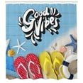 thumbnail image 2 of Ambesonne Chill Shower Curtain, Flip Flops Summer, 69"Wx84"L, Multicolor, 2 of 2
