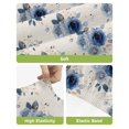 thumbnail image 4 of Navy Blue Spring Floral Bar Stool Covers Set of 6, Farmhouse Flowers Modern Art Stretch Washable Bar Chair Covers with Backs, Removable Pub Counter Height Chair Cover for Kitchen Dining Room Cafe, 4 of 7