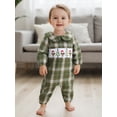 thumbnail image 6 of Gzhioc Infant Baby Boy Girl Christmas Fall Plaid Romper 0 3 6 12 18 Months Tree Dog Embroidered Doll Collar Long Sleeve Jumpsuit, 6 of 9