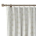 thumbnail image 3 of TWOPAGES Pinch Pleated 52 X 84 Inches Long Drape 1 Panel Print Light Filtering Curtain for Farm House, Block Khaki, 3 of 6