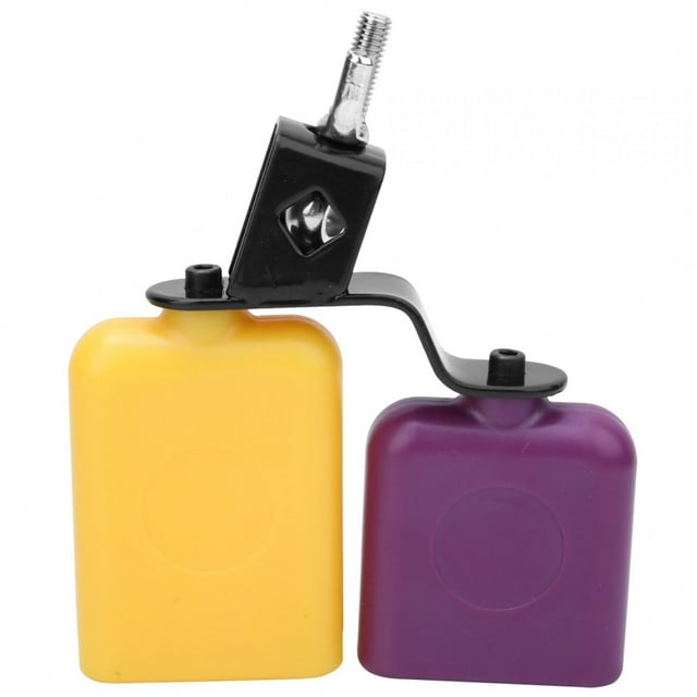 FAGINEY Wooden Fish, Square Wooden Metal Bracket Wooden Fish Cow Bell, Sturdy Durable Bright Color For Food Line, Ringing Alarm, Jingles