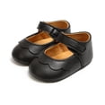 thumbnail image 3 of KOOYET Moccasins Girl Shoes PU Leather Shoes with Rubber Sole Anti-slip First Walkers born Girls Pink White Black Shoes, 3 of 5