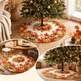 thumbnail image 5 of Fall Tree Skirt,Pumpkin Maple Leaf Pattern Circular Christmas Tree Base Decorative Cover for Home Seasonal Decor Livingroom Holiday Styling, 5 of 7