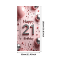 thumbnail image 3 of LUUFILx 21st Birthday Party Supplies Pink Balloon Banner Decorations Happy Celebration Backdrop Photography Props Background Decors, 3 of 8