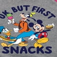 thumbnail image 3 of Mickey & Friends - Ok, But First Snacks - Toddler And Youth Girls Raglan Graphic T-Shirt, 3 of 5