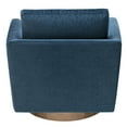 thumbnail image 6 of CHITA Modern Fabric Swivel Accent Chairs with Foam Cushion&Wood Base, Living Room Armchairs, Blue, 6 of 8