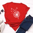 thumbnail image 2 of Ketyyh-chn99 Vêtements pour Femmes Mode Tendance Ample Mignon Été Manches Courtes Tunique Décontractée Hauts Confortables Col Rond Ample Rouge,m, 2 of 2