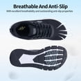 thumbnail image 4 of Treecher Wide Toe Box Shoes Women Arch Support Walking Shoes for Plantar Fasciitis Orthotic Tennis Sneakers Black Size 8.5, 4 of 7