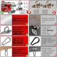 thumbnail image 3 of Juego de ganchos para techo Sprookber de acero inoxidable 304 con capacidad de 400 kg, 3 of 7