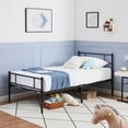 thumbnail image 5 of VECELO Twin Metal Bed Frame, Modern Platform Bed with Headboard and Footboard, No Box Spring Needed, Black, 5 of 9