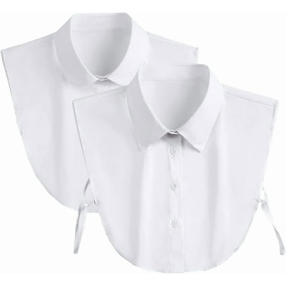 Camicover Detachable Dickey Collar Half Shirt Blouse Fake Collar False Removable Dickie for Girls and Women