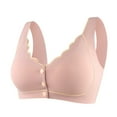 thumbnail image 1 of dmqupv Womens Bras Push Up Bras for Women Casual Lace Front Buckle Underwear Without Rims Vest Lace Plus Size Bra Pink 3XL, 1 of 5