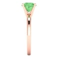 thumbnail image 3 of Clara Pucci 14K Rose Gold Solid Gold Green Solitaire Anniversary Ring for Women - 1.5 cttw Round Cut, 3 of 8