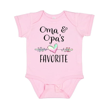 

Inktastic Oma and Opa s Favorite- Heart Grandchild Gift Baby Boy or Baby Girl Bodysuit