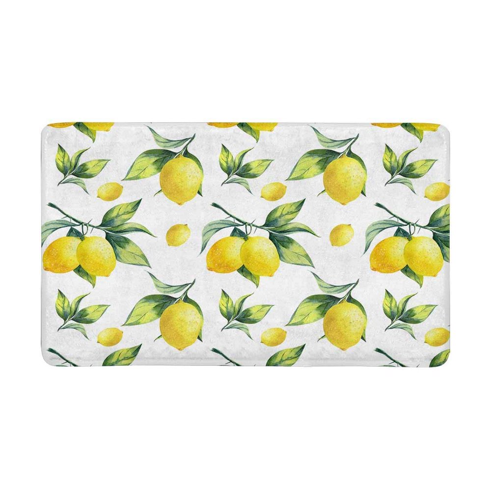 MKHERT Funny Fruit Decor Yellow Lemon Art Doormat Rug Home Decor Floor