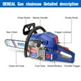 DEREAL Chainsaw 5820F 58CC 2Cycle 18 in. Gas Powered Cordless Chainsaw