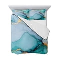 thumbnail image 7 of Turquoise Marble Twin Size Down Alternative Comforter, Lightweight Comforter Quilt Bedding Set with Pillow Shams Abstract Green Modern Luxury Cracks All Seasons Bed Comforter Duvet Insert 68"x86", 7 of 7