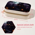 thumbnail image 5 of Halloween Castle Velvet Portable Jewelry Stand with Removable Compartment - Travel Organizer, Earring Holder, and Organizer Box - Gift, 5 of 7
