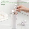 thumbnail image 4 of 4-In-1 Travel Dispenser Bottle Set, English Version Portable Cosmetic Container, Leakproof Refillable Bottle for Shampoo Lotion Toiletries, Perfect for Business Trip and Vacation Travel, 6*2in, White, 4 of 14