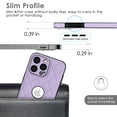 thumbnail image 4 of Logo View Design Compatible with iPhone 15 Pro Max Phone Case Luxury Diamond Plaid PU Leather Vintage Slim Non-Slip Soft Grip Shockproof Anti-fall Heavy Duty Protective Case Cover,Violet, 4 of 7