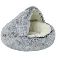 thumbnail image 1 of Cat House All Seasons Cat Sleep Bag Cesta cálida Cojín suave (Gris 50 * 50 cm), 1 of 9