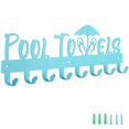 thumbnail image 1 of Toallero iBosins Pool con 8 ganchos montado en la pared, azul, 1 of 7