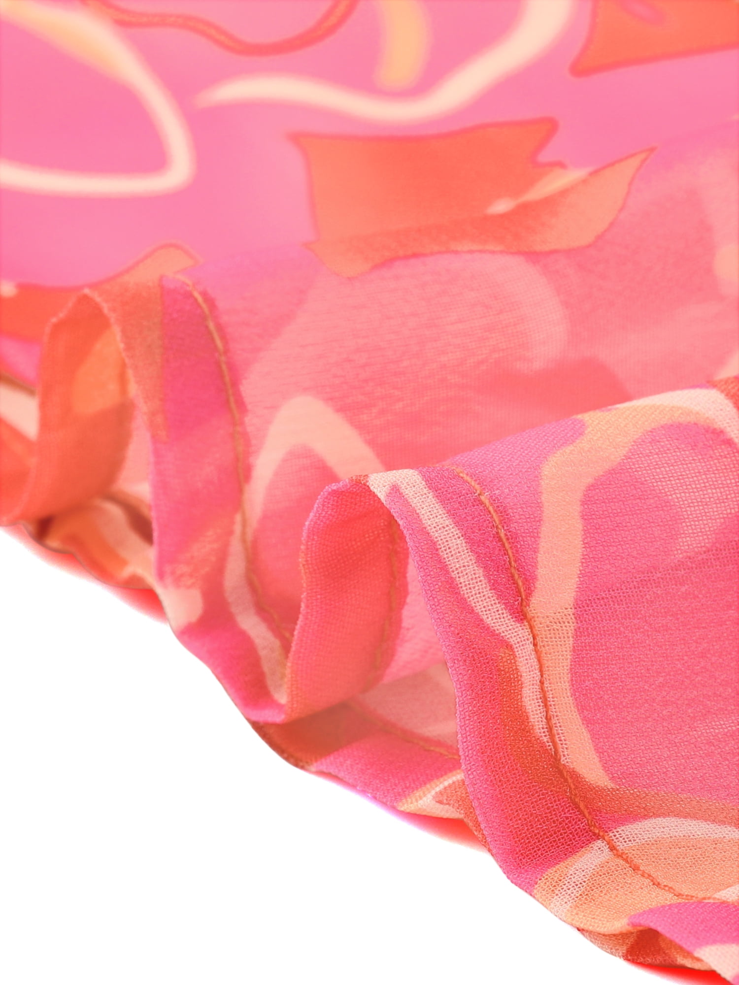 DARING DIVA Spaghetti Strap Summer Floral Print Midi Dress XS Hot Pink