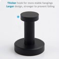 thumbnail image 2 of Matte Black Robe Towel Hook, Stainless Steel Modern Coat Hook, Utility Shower Towel Hanger for Bathroom Kitchen Home Storage, 2 of 5