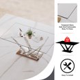 thumbnail image 5 of 63" rectangele Glass Dining Table with Silver Leg, 5 of 6