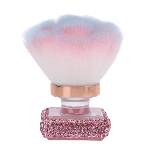 Cepillo Para Polvo De Uñas Para Uñas Acrílicas, Plumero Rosa Rosa, Removedor De Polvo Para Manicura Y Decoración De Uñas, Herramienta De Limpieza De Pinceles De Maquillaje