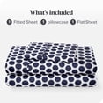 thumbnail image 4 of Bare Home Ultra-Soft Sheet Set - Premium 1800 Collection - Deep Pockets - 3-Pieces - Twin XL, Pennytile - White/Midnight, 4 of 5