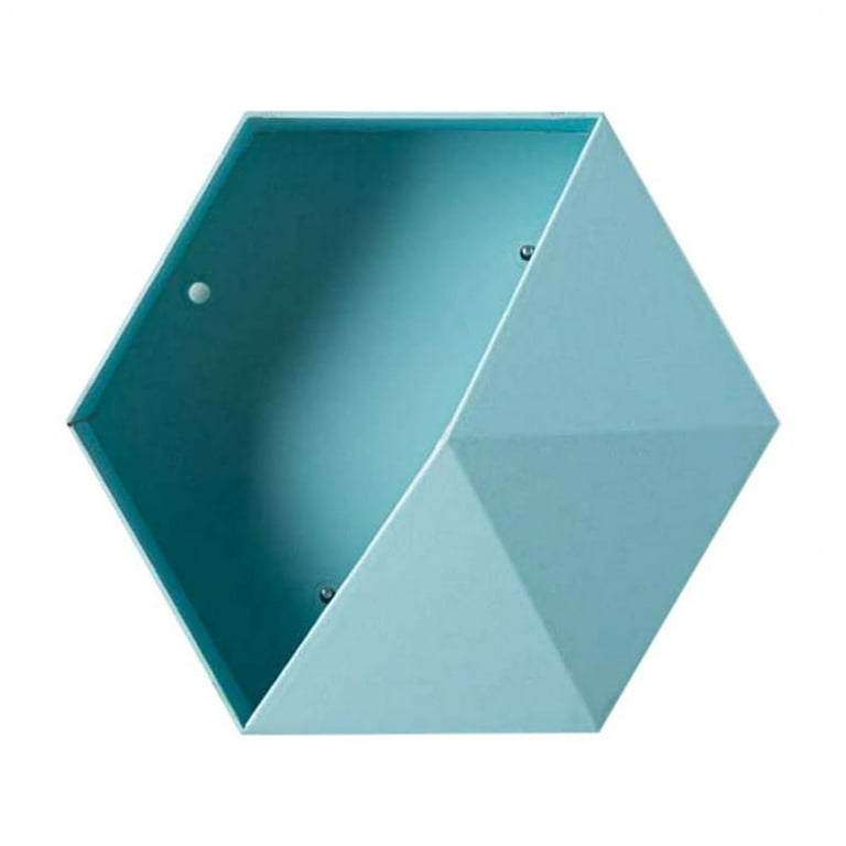 Wall Mounted Hexagon Floating Storage Boxes, Plastic Wall Organizer Hanging  Shelf for Home Decor,Living Room, Bedroom,Entryway,Bathroom