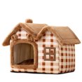thumbnail image 1 of Cat House Bed Ultra-Soft Plush Material Cat Beds for Indoor Cats Cat House Relieve Muscle and Joint Pressure Private and Comfortable Design Removable Soft Cushion Anti-Slip Design Pet Comfor, 1 of 7