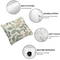 thumbnail image 4 of BANET   Pillowcase Standard Size with Green Botanical Plant Leaves Pattern Pillow Cases Set,  Standard Pillow Covers Envelope Closure White, 4 of 5