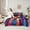 Blue Orange, variant on Castle Fairy Gradient Stripes Twin Bedding Sets,Abstract Lines Bedding Comforter Set
