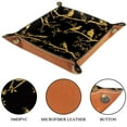thumbnail image 3 of Women Girls Leather Square Dish Trinket Plate Jewelry Tray, Golden Shining Bird Pattern Mothers Day Birthday Gift, 3 of 6