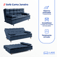 thumbnail image 3 of LASE Muebles Sofá Cama Janeiro Matrimonial Sillón Reclinable 3 Posiciones Boucle Chocolate, 3 of 7