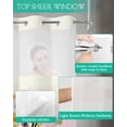 thumbnail image 4 of No Hook Shower Curtain with Snap in Liner, FAMILY IS EVERYTHING Spring Watercolor White Daisy Beige Shower Curtains for Bathroom, Washable Shower Curtain Liner Set with Mesh Top Window, 36"x72", 4 of 6